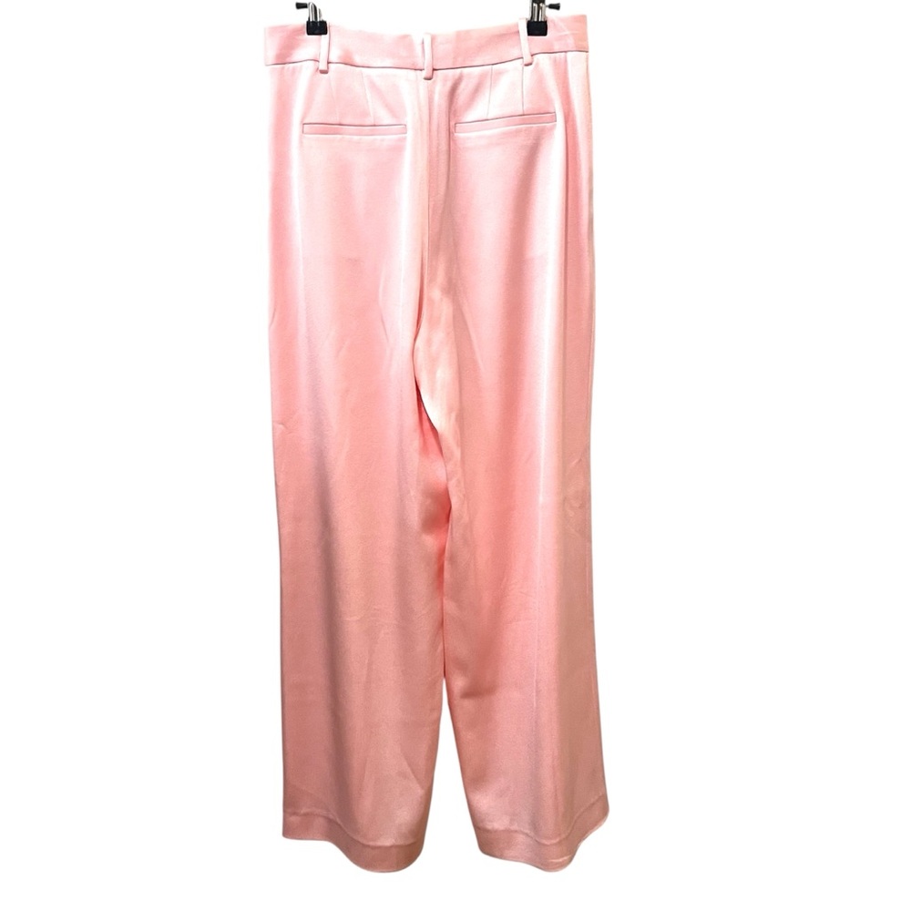 Alice + Olivia Pompey Satin Wide Leg Trousers Pants Minimalist Quiet Luxury 6 - Picture 5 of 10